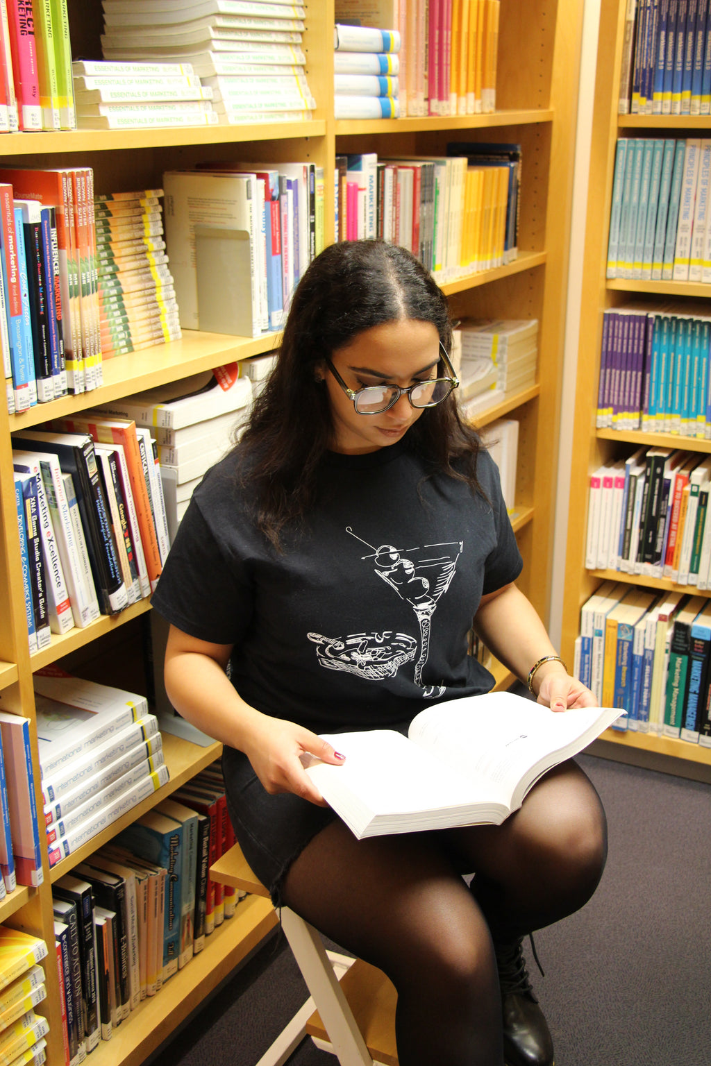 Imperfect Martini T-Shirt Black