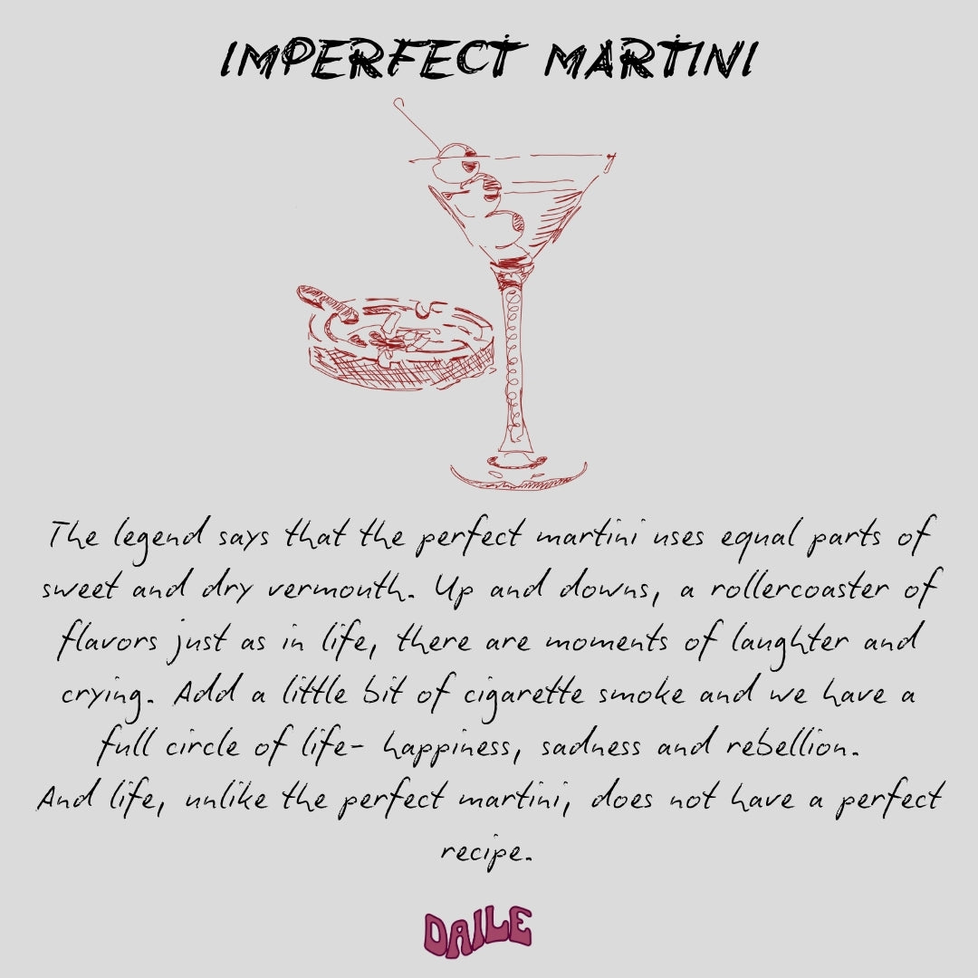 Imperfect Martini T-Shirt Black